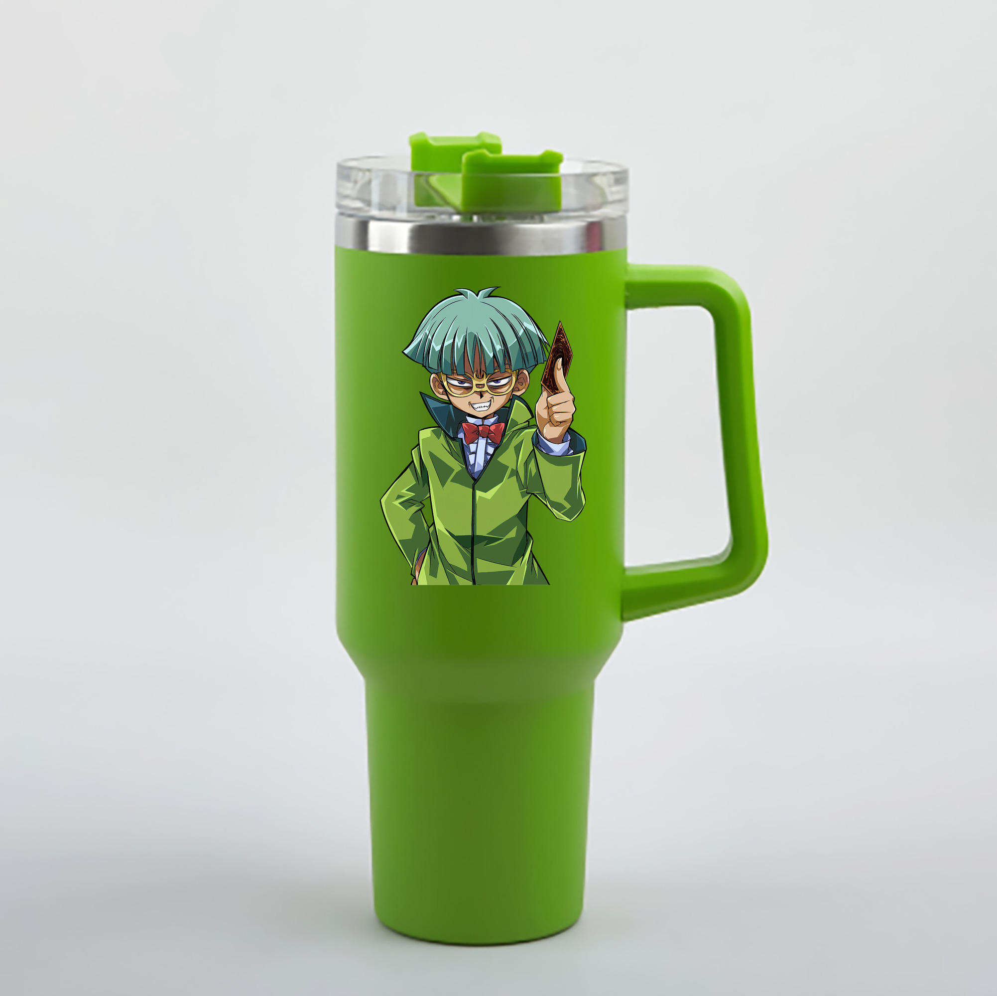 （画像用） 遊☆戯☆王 Yu-Gi-Oh! 1200mL車用タンブラー - クリスタルステッカー（プラスチックストロー付き）